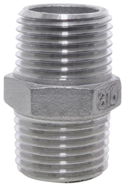 Npt Hexagon Nipple 150lb 316 Stainless Steel Nero Pipeline Connections Ltd