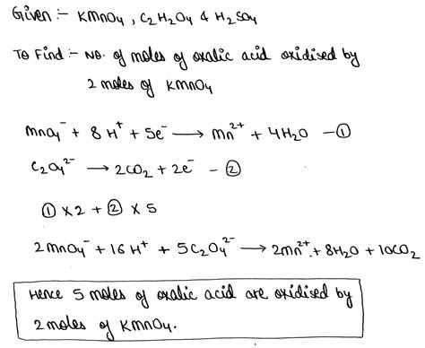 Potassium Permanganate In Presence Of Dilute H So Reacts With