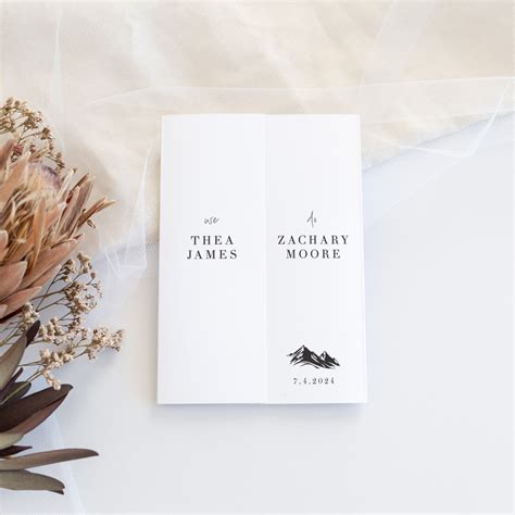 Mountain Vista Gatefold Wedding Invitations Be My Guest Design