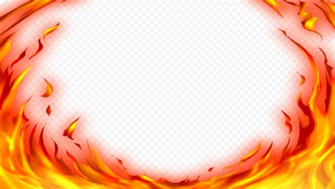 Fire Flame Effect Circle Frame Border Png Image Pxpng The Best Porn