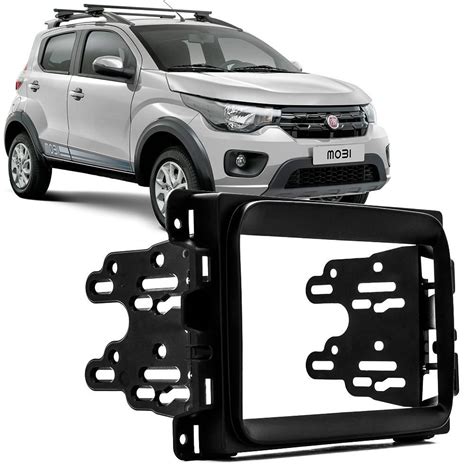 Moldura Painel 2 Din Fiat Toro Mobi Uno Black Piano Colombo