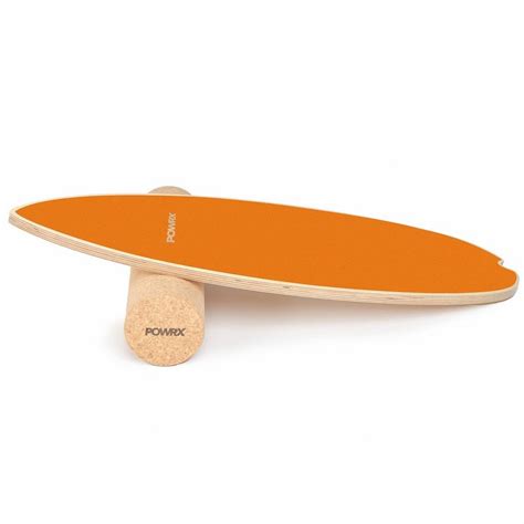 Powrx Balanceboard Balance Board Holz Grün Inkl Rolle