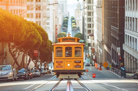 San Francisco Cable Car Trolley Tram Premium Ai Generated Image