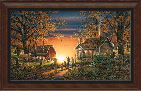 Terry Redlin Framed Museum Canvas Morning Surprise Terry Redlin