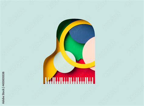 piano paper shapes stock photo adobe stock