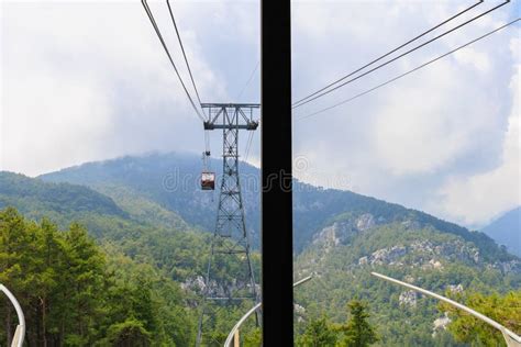 Cabin of the Cable Car Lift To Mount Stock Photo - Image of province ...