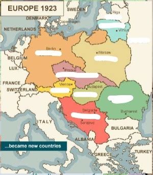 Europe 1923 || New Countries Diagram Diagram | Quizlet