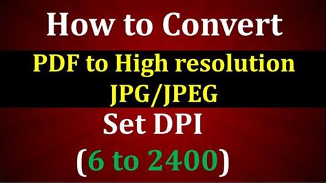 How to Convert PDF to High Resolution JPG | Pdf to text, Converter, Pdf