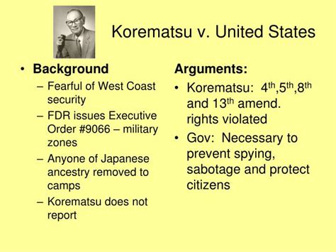 PPT - Korematsu v. United States PowerPoint Presentation, free download - ID:6005142