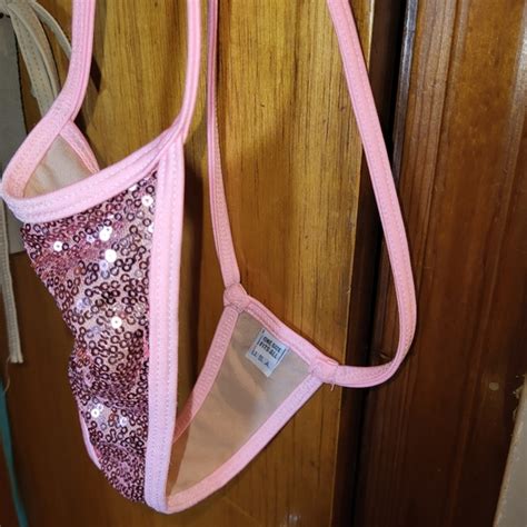 Kandyshop Swim Kandyshop Slingshot Pink Sequins Bikini Poshmark