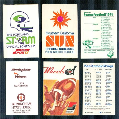 Wfl Schedule Lot Fire Wheels Bell Texans Hawaiians Southmen Stars Storm