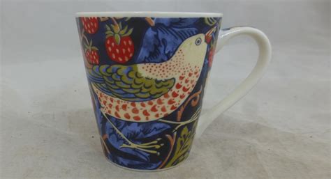 William Morris Strawberry Thief Bird Indigo Mineral Pattern Porcelain