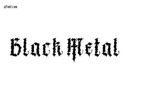 Black Metal - Free Font Download