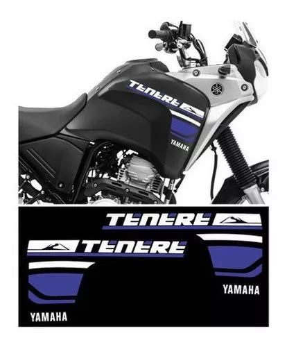 Kit Adhesivo Para Tanque Yamaha Tenere Black Color Tenere