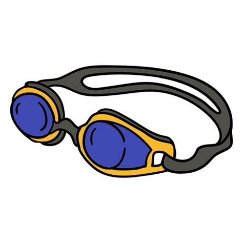 Waterpolo Swimming Goggles Hand Drawn Transparent Png And Svg Vector File