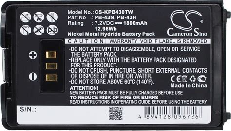 Techtek Batteries Compatible Avec Kenwood Th A Th K At Th K E