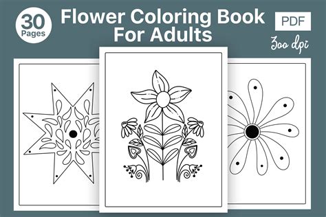 Floral Flowers Coloring Pages Book Graphic By Skalling Dygital