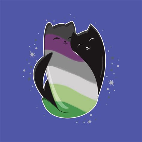 Aroace Cat Lgbt Asexual Aromantic Pride Flag Aroace Pin Teepublic