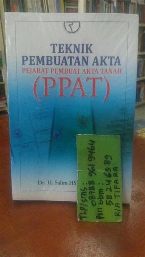 Jual Teknik Pembuatan Akta Pejabat Pembuat Akta Tanah Di Seller Indah