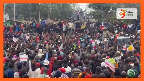 Azimio Leader Raila Odinga Entrance Into Kamukunji Grounds For Saba