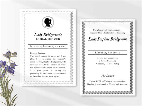 Lady Whistledown Invitation Template