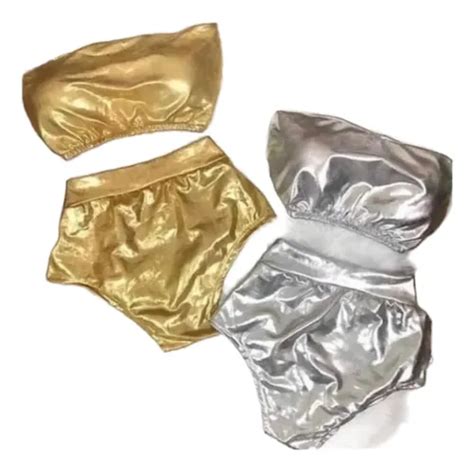 Kit Conjunto Metalizdo Hot Pants MercadoLivre