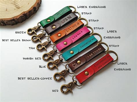 Mens Keychain Handmade Leather Keychain By Taleatherworks On Etsy