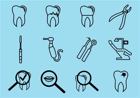 Dental Icon Vector Pack Vector Art At Vecteezy