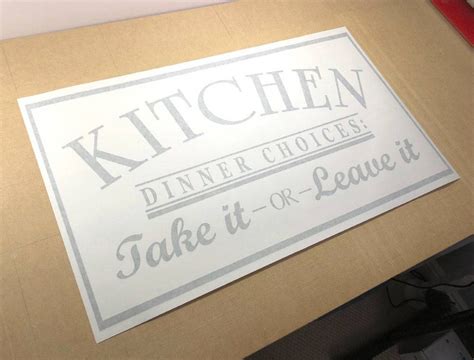 Kitchen Dinner Choices Wall Sticker Free Application Tool