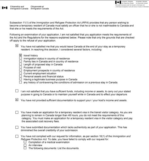 Study Permit Sample Appeal Letter For Visa Refusal Canada Deed