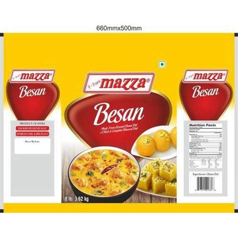 660x500 Mm Printed Besan Packaging Packet Heat Sealed At Rs 170