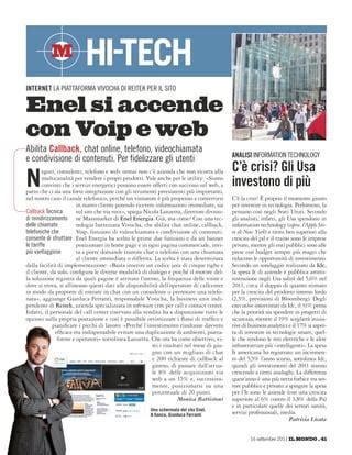 Enel Si Accende Con Voip E Web Il Progetto Vivocha Pdf