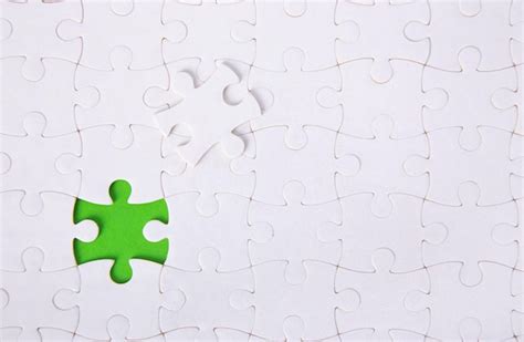 Premium Photo White Jigsaw Puzzle Pattern Background