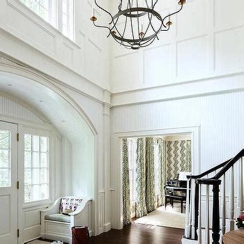 Story Foyer Transitional Entrance Foyer Green Couch