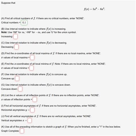 Solved Suppose That Fx5x6−6x5 A Find All Critical