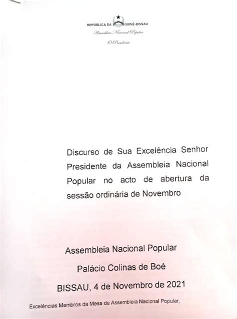 Faladepapagaio Discurso Da Sua Excel Ncia Sr Presidente Da