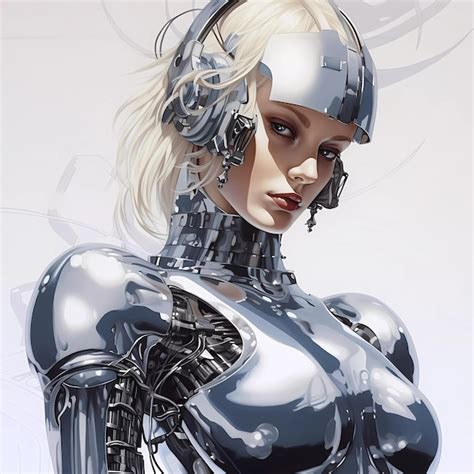 Premium Photo | Surrealist Robot Girl Fashion Robot Art Beautiful Woman ...