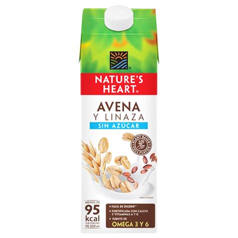 Alimento Liquido De Avena Linaza Sin Azucar Natures Heart 946 Ml