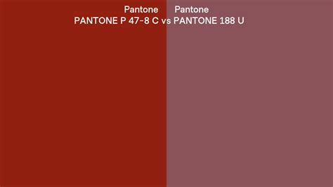 Pantone P 47 8 C Vs Pantone 188 U Side By Side Comparison