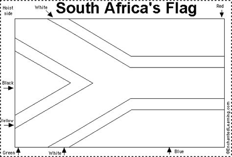 South African Flag Printable Template - Printable Templates