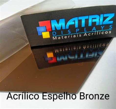 Placa Acrílico Espelho Bronze 2mm 50x50cm Parcelamento sem juros