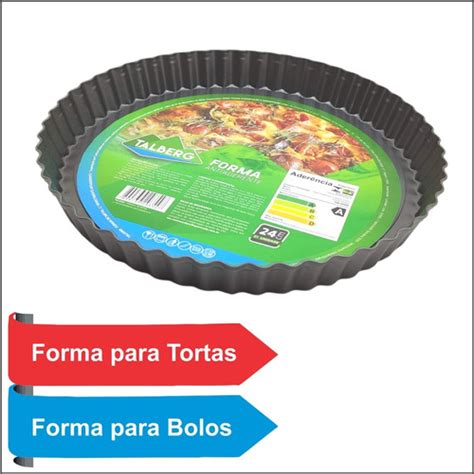 Forma Crespa Redonda Antiaderente Solta Fundo Torta 24 Cm MercadoLivre