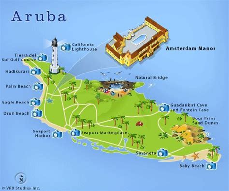 map aruba showing located island aruba