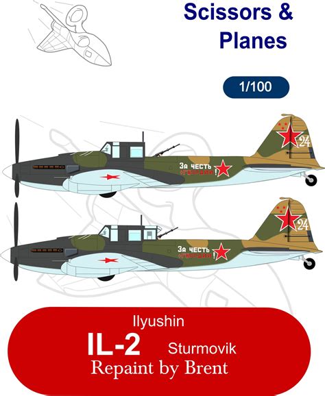 Ilyushin Il Sturmovik Soviet Air Force Paper Model Ecardmodels