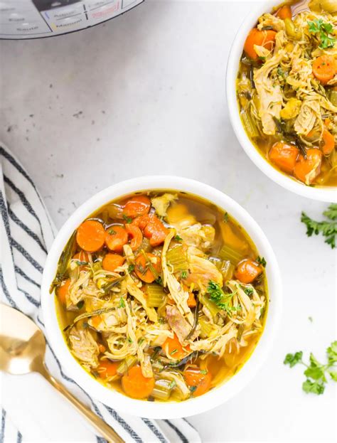 Instant Pot Chicken Soup Paleo Whole Keto The Healthy Consultant