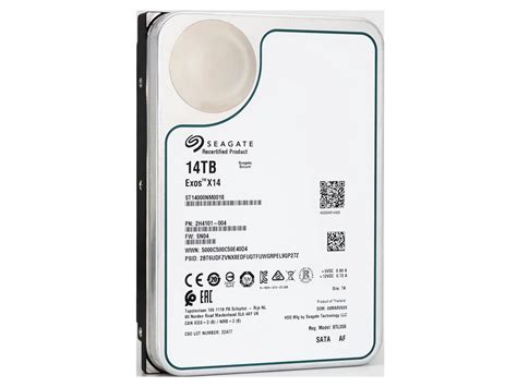 Refurbished Seagate Tb Hdd Exos X Sata Gb S Rpm Inch