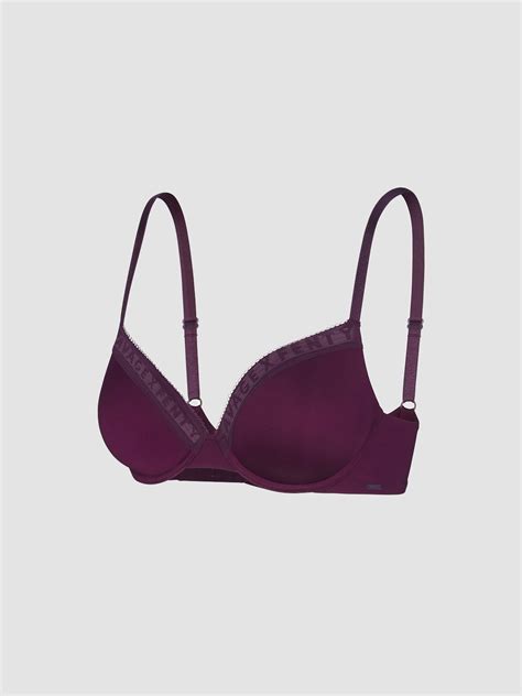 New Microfiber Logo Trim T Shirt Bra In Purple Savage X Fenty