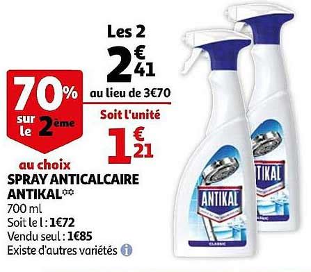 Offre Spray Anticalcaire Antikal Chez Auchan