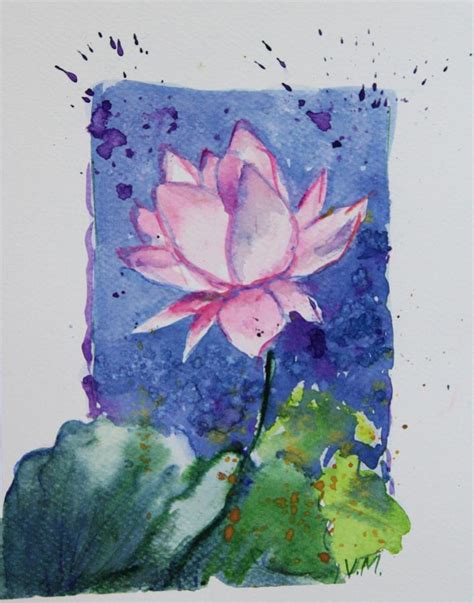 Lotus Painting By Vesna Martinjak Fine Art America