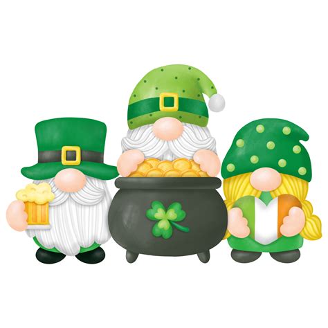 Aquarelle St Patrick S Day Gnomes Clipart Peinture Num Rique Png